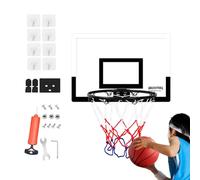 Panier de Basket d'intérieur - Mini Ensemble de Sport pour, Petit Panneau avec Pompe à Ballon | Équipement de Jeu monté sur Porte pour améliorer Les compétences de tir, Exercice de Coordinatio