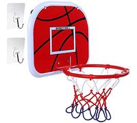 Panier de Basket extérieur, But de Basket intérieur Souple à Suspendre au-Dessus de la Porte for la Maison ou Le Bureau (Adultes et garçons) avec Ballons, Support Durable et Filet(34 * 25cm)