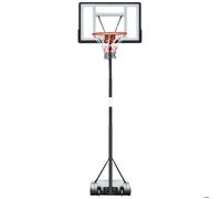 Panier de basket extérieur - HOMCOM - avec poteau panneau - base de lestage sur roulettes - hauteur réglable - noir et blanc
