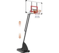 Panier de basket extérieur - Panier de basket réglable en hauteur avec support - Φ 483 mm Support de basket avec roulettes - Ensemble de basket pour enfants & adultes - Support & fond remplissable en