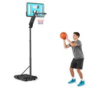 SPORTNOW Panier de Basket extérieur Hauteur réglable 146-236 cm Panier de Basket sur Pied à roulettes avec Base Stable remplissable d'eau ou de Sable pour Juniors et Adultes, Noir