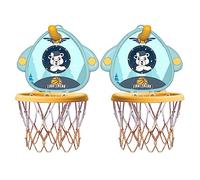 Panier de Basket Intérieur pour Petit Espace avec Kit de Hauteur Réglable | Installation sûre au mur, matériau PVC durable, facile à ranger