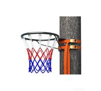 Panier de Basket Portable d'extérieur, Support Mural de Cerceau Basket-Ball à Jante en Acier avec Filet Montage réglable Noir Orange 35cm 45cm intérieur extérieur(Black,45cm)