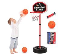Panier de basket pour enfant - Hauteur réglable de 0,8 à 1,2 m - Mini panier de basket d'intérieur avec balle et pompe pour bébés, enfants, garçons, filles - Mini jouet de basketball