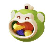 Panier de basket pour, panier de basket pour tout-petits, panier de basket avec tableau de bord, Cerceau de basket-ball tête de singe avec accessoires de fruits, panier de basket-ball pour garço