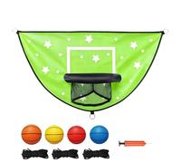 Panier de Basket pour Trampoline - Jeu de Dunk rebondissant pour,Set de Basket sur Trampoline,pour Faire de l'exercice en extérieur, Jardin, Parc, Aire de Jeux, fête ou à
