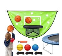 Panier de Basket pour Trampoline,Set de Jeu de Dunk pour,Set de Basket sur Trampoline - pour Jardin Extérieur Intérieur Fête Anniversaire