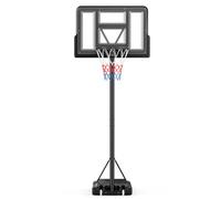Panier de Basket réglable en Hauteur, Panier de Basket extérieur avec roulettes, Hauteur réglable de 154 à 210 cm, Support de Basket avec 2 Filets de Basket Robustes, pour Enfants et Adolescents