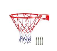 Panier de Basket Relaxdays à Montage Mural, avec Filet, utilisable en extérieur, Ø : 45 cm, Anneau en Fer.