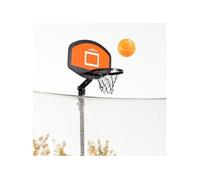 JUMP4FUN Panier de basket rigide pour trampoline universel – Ballon et pompe inclus, 56×35 cm Noir G