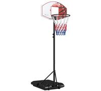 Panier de Basket SPORTNOW avec Support, Hauteur réglable de 179 à 209 cm Pied de Basket avec roulettes, Installation de Basket-Ball Pied, extérieur, Acier, Multicolore