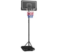 Panier de basketball sur pied hauteur réglable H.182-213/220-250 cm lestage roulettes noir Noir G