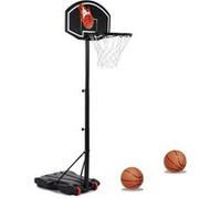 IDMarket Panier de basket sur pied – Hauteur réglable 140–210 cm – Noir