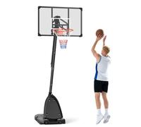 Panier de basket sur pied - SPORTNOW - hauteur réglable 236-293 cm - portable à roulettes - panneau arrière de 107 cm - noir