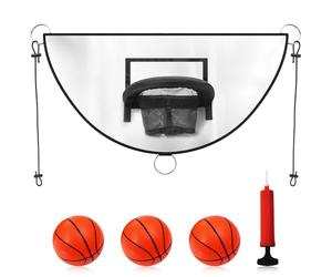 Panier de Basket Trampoline, Bord Détachable pour Dunk Panier de Basket pour Trampoline & Mini Trampoline Basket pour Les Amateurs Basketball Enfants Adultes Utilisation Intérieure Extérieure