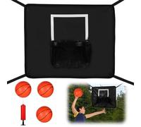 Panier de Basket Trampoline, Trampoline Basketball Hoop Ensemble avec 3 Mini-Balles et 1 Pompe pour Enfants et Adultes Jeu Intérieur et Extérieur Facile à Installer (Noir)