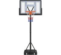Panier de basket Yohood Outdoor, hauteur du panier réglable de 135 à 305 cm, support de basket avec panneau arrière de 111 x 72 cm, pour enfants, adolescents, adultes