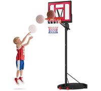 Panier de basketball AIYAPLAY Outdoor pour enfants, 200-260 cm Support de basketball réglable en hauteur avec roulettes, sac de poids, installation de basketball avec support pour enfants à partir de