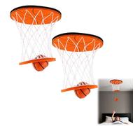 Panier de basketball d'intérieur suspendu - Mini panier de basketball portable pour plafond - Mini jeu de basketball pour chambre à coucher - Jouet mural amusant pour la chambre à coucher et jouer en