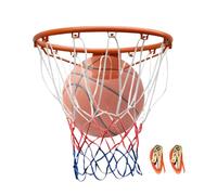 Panier De Basketball Extérieur, Panier De Basketball En Métal | Anneau De Basketball Suspendu Pour La Zone Extérieure | Broderie De Basketball Stable, Épaissi, Panier De Basketball