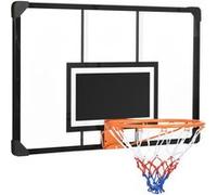 Panier de basketball mural - kit d'installation inclus - acier polycarbonate noir transparent Noir G