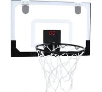 Panier de basketball pour enfants JNGLGO, Panier de basketball avec panneau d'affichage électronique, Mini Basketball Hoop mural avec ballon et affichage LED, 46x33x9cm