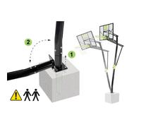 Panier de basketball pour fixation au sol et cercle dunk Exit Toys Galaxy Vert TU