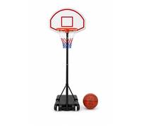 Panier de basketball - REZO - Réglable de 1,65 à 2,10 m - Deux roues - Livré avec un ballon et une pompe