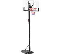 Panier de basketball SPORTNOW 235-305 cm réglable en hauteur, support de basketball, installation de basketball avec support, roulettes, pour l'extérieur, acier