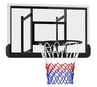 Panier de basketball SPORTNOW avec panneau arrière pour l'extérieur & l'intérieur, panneau de basketball avec panier en acier Ø45 cm et filet, montage mural