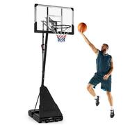 Panier de Basketball sur Pied COSTWAY-Hauteur Réglable 150-305 CM-Panneau Arrière en PC-Plaque de Rebond-Support à Roulettes