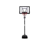 Panier de basketball sur pied - H. réglable 203-258 cm - roulettes, base de lestage - noir