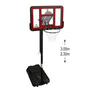 Panier De Basketball Sur Pied Mobile "King Deluxe" Hauteur Réglable De 2,30m À 3,05m - Rouge
