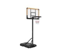 Panier de basketball sur pied roulettes - hauteur réglable arceau 182-213cm - acier polycarbonate orange noir Noir