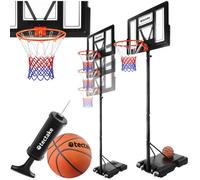 Panier de basketball - TECTAKE - Panier DIRK avec ballon et pompe sur roulettes - 230 à 305 cm de hauteur