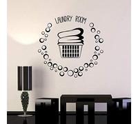 Panier De Buanderie Vêtements Bulles Vinyle Sticker Déco Décor À La Maison Art Amovible Stickers Muraux 43X45Cm