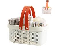 Panier de Caddie de Douche avec Trous drainés, paniers de Rangement de Salle de Bain avec poignée, fourre-Tout de Rangement d'organisateur en Plastique épaissis Portable avec poignées