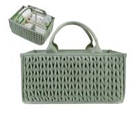 Panier de caddy à couches portables, paniers d'organisateurs pour bébés, organisateurs d'équipements pour bébés, stockage de cadets avec poignées pour stocker les couches, les lingettes, la lotion et
