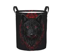 Panier De Chambre D'Enfant Black Wolf Red Eyes Bac Linge Vêtements Sales Panier À Linge Imperméable Corbeille De Rangement Pour Buanderie La Salle De Bain Dortoirs 40X50Cm
