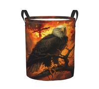Panier De Chambre D'Enfant Eagle Head Feathers Bac Linge Léger Corbeille De Rangement Imperméable Laundry Basket Pour Dortoirs Buanderie Chambre D'Enfant 40X50Cm