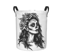 Panier De Chambre D'Enfant Girl With Skeleton Panier À Linge Imperméable Bac Linge Vêtements Sales Paniers À Vêtements Pour Chambre D'Enfant Dortoirs La Salle De Bain 40X50Cm