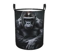 Panier De Chambre D'Enfant Gorilla On The Ground Corbeille De Rangement Vêtements Sales Laundry Basket Imperméable Paniers À Vêtements Pour Le Salon Buanderie 40X50Cm