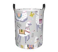 Panier De Chambre D'Enfant Llama And Cactus Panier À Linge Imperméable Paniers À Vêtements Portable Bac Linge Pour Le Salon Buanderie La Salle De Bain 40X50CM