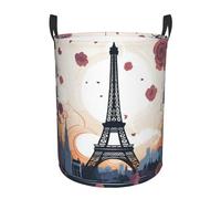 Panier De Chambre D'Enfant Romantic Paris Eiffel Bac Linge Léger Paniers À Vêtements Imperméable Panier À Linge Pour Dortoirs Buanderie 40X50Cm