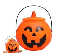 Panier de citrouille - Seau d'Halloween | Seau de citrouille | Seau décoratif de citrouille | Cubes à bonbons d'Halloween pour enfants | Seau de festival d'horreur avec poignée | Truc ou traite