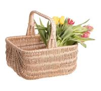 Panier de course en osier ,grand panier rectangulaire à garnir, panier déco