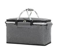 Panier de Courses Pliable avec Fonction réfrigérante, Panier de Pique-Nique Isotherme, Panier de Transport, glacière Portable avec poignées rembourrées, idéal Les Voyages et Les Pique-niques