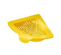 Panier de crépine d'évier - Crépine d'évier d'angle 17,5 x 17,5 cm, ajustement réglable | Égouttoir à déchets avec fonction testée par les odeurs, panier de vidange magnétique triangulaire pour le lav