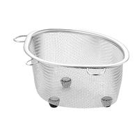 Panier de crépine d'évier triangulaire, drain d'angle en acier inoxydable | 21,2x8,7x17,6 cm / 8,3x3,4x9 pouces, panier égouttoir à mailles, support de stockage pour la cuisine