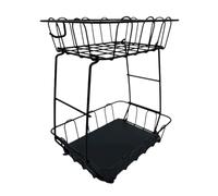 Panier de cuisine empilable en métal pour collations, pain, fruits, légumes, avec cadre en fer robuste, flux d'air à plusieurs niveaux pour améliorer le stockage des produits